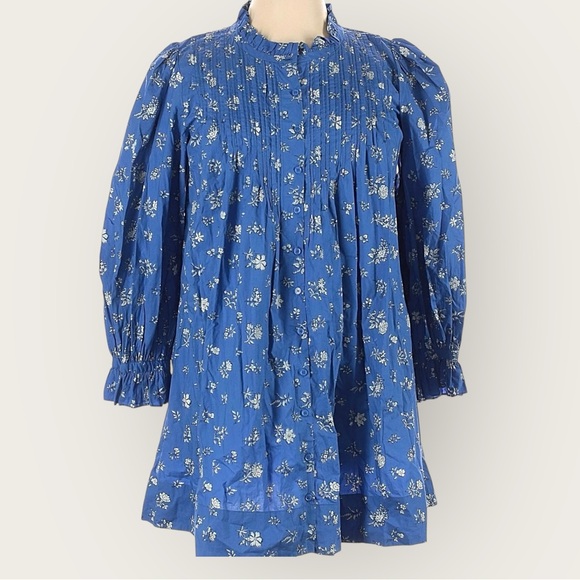 Dôen Dulcie Dress in Blue Bouton De Rose Size XL - Picture 5 of 12